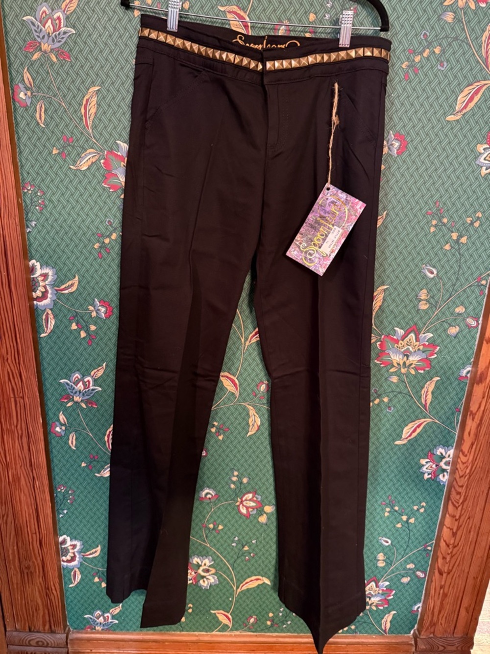 Black Studded Waist Spoon Jeans- Y2K deadstock